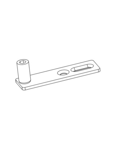 24019 - Pivot eccentrique prolongé fermeture espagnolette