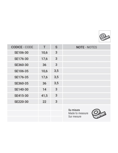 SE176-30 - Squadretta camera esterna cianfrinare ed incollare