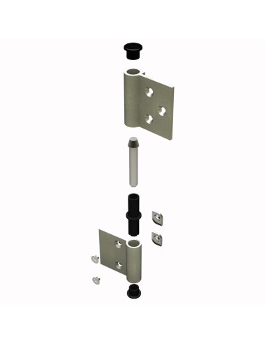 AG-105 - Charnière pour portes d’intérieur en aluminium/bois, 3+2 trous