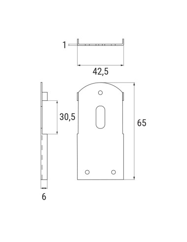 0109 - Placca di registrazione in acciaio (cardine 2126)